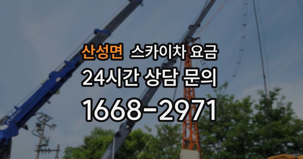산성면 스카이차 요금