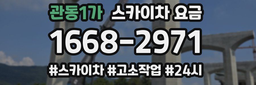 관동1가 스카이차 요금