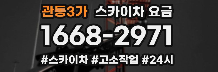 관동3가 스카이차 요금