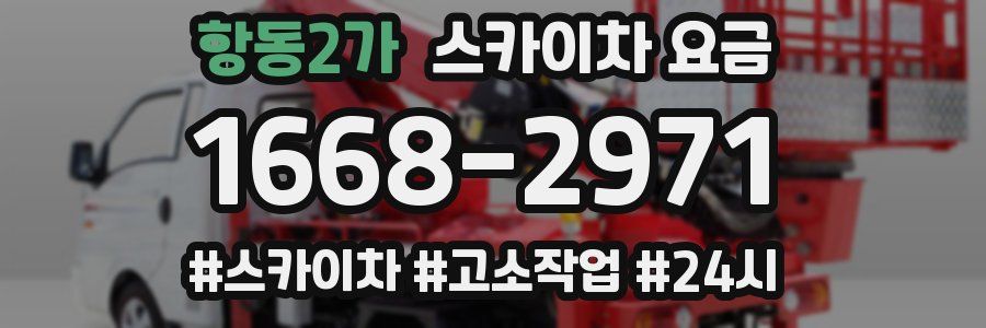 항동2가 스카이차 요금