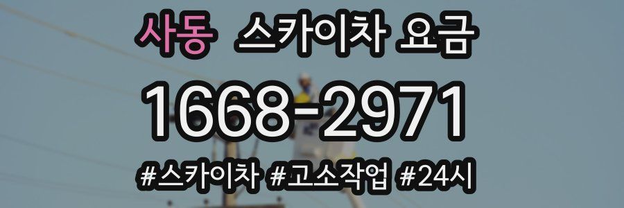 사동 스카이차 요금