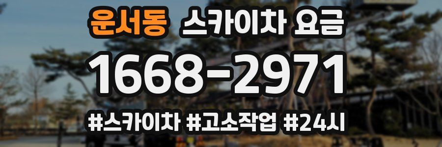 운서동 스카이차 요금
