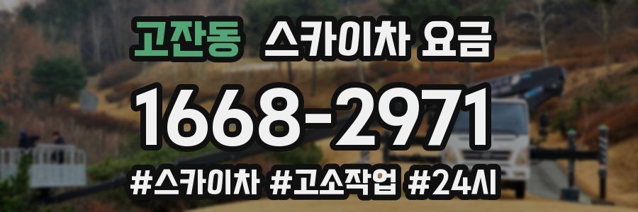 고잔동 스카이차 요금