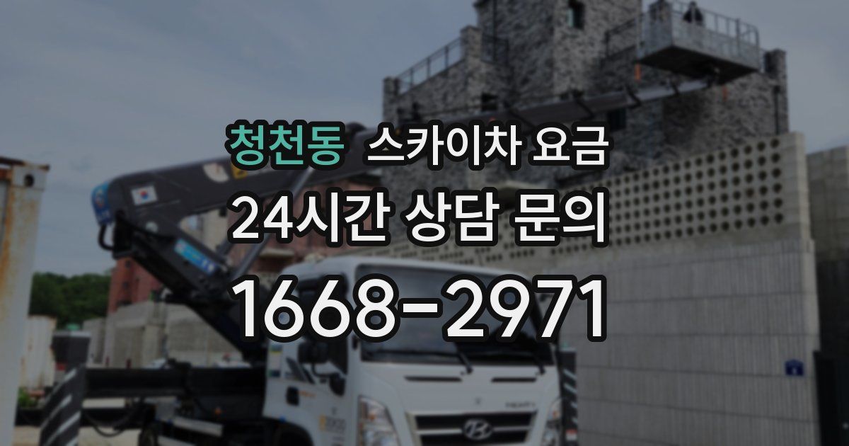 청천동 스카이차 요금