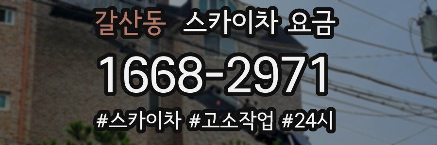 갈산동 스카이차 요금
