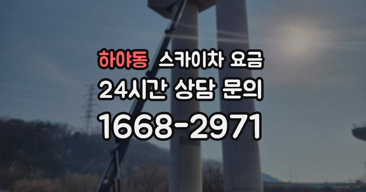 하야동 스카이차 요금