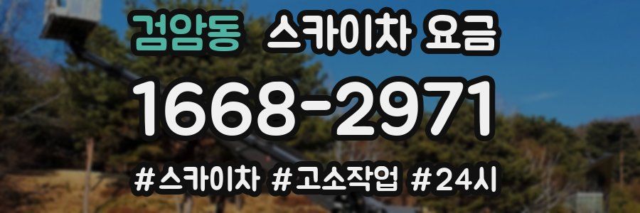 검암동 스카이차 요금