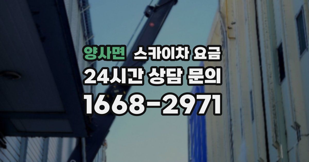 양사면 스카이차 요금