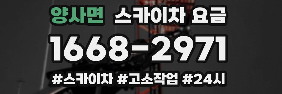 양사면 스카이차 요금