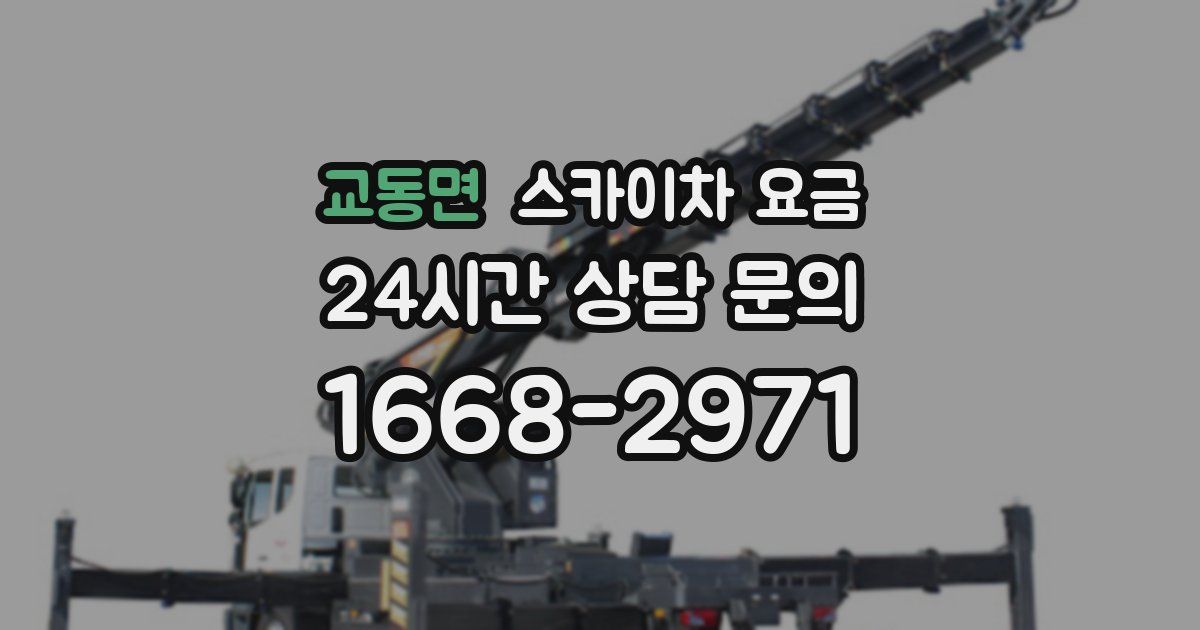교동면 스카이차 요금