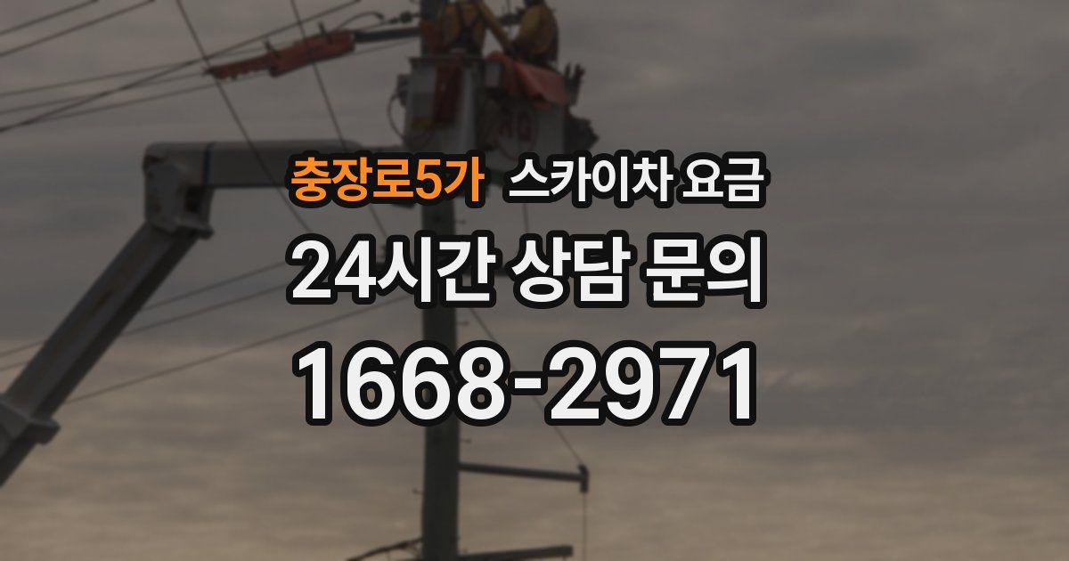 충장로5가 스카이차 요금