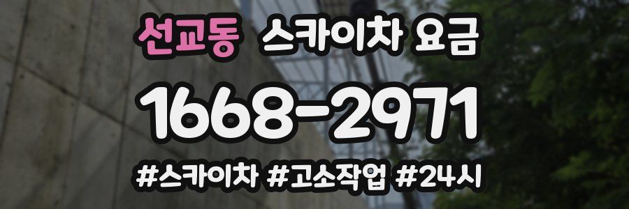 선교동 스카이차 요금