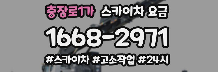 충장로1가 스카이차 요금