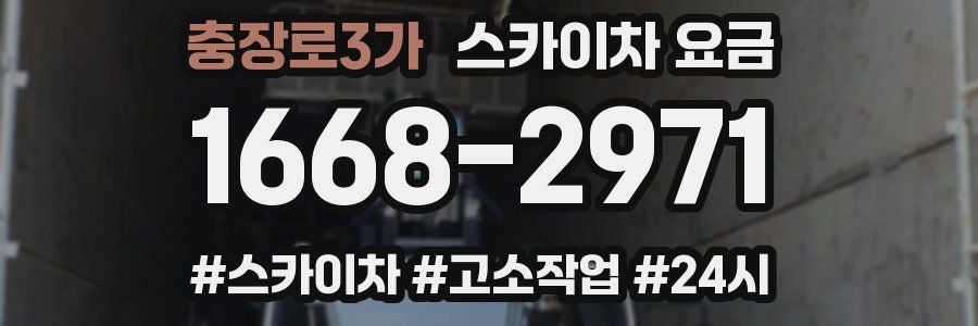 충장로3가 스카이차 요금