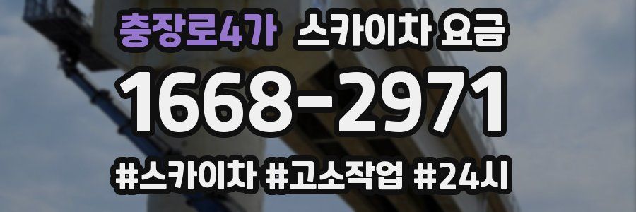 충장로4가 스카이차 요금