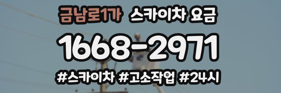 금남로1가 스카이차 요금