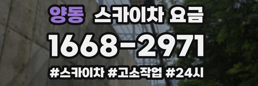 양동 스카이차 요금
