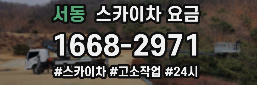 서동 스카이차 요금