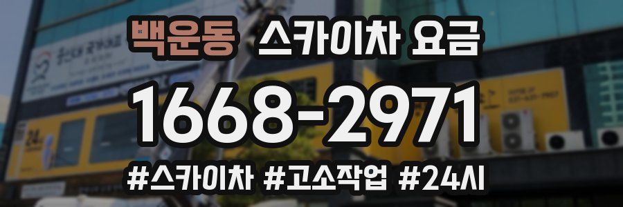백운동 스카이차 요금