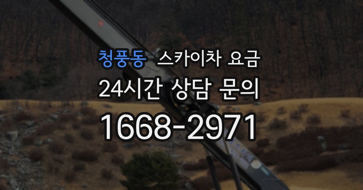 청풍동 스카이차 요금