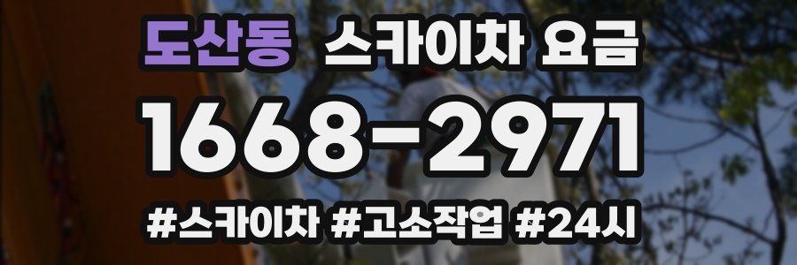 도산동 스카이차 요금