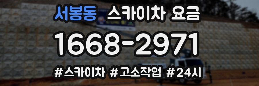 서봉동 스카이차 요금