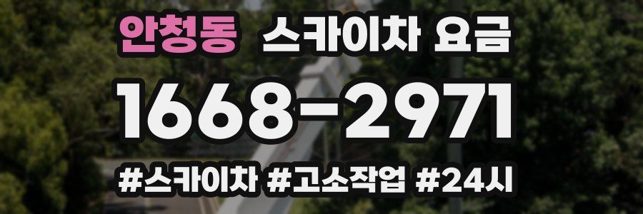 안청동 스카이차 요금