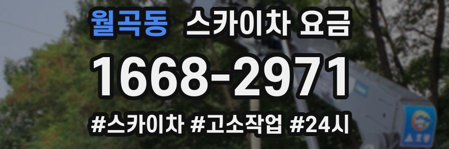 월곡동 스카이차 요금