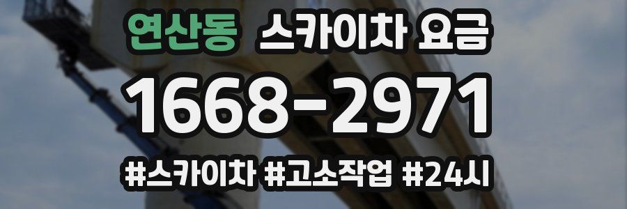 연산동 스카이차 요금