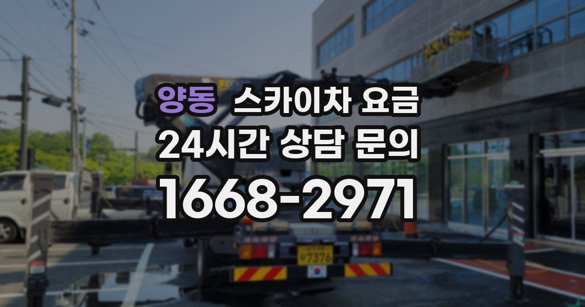 양동 스카이차 요금