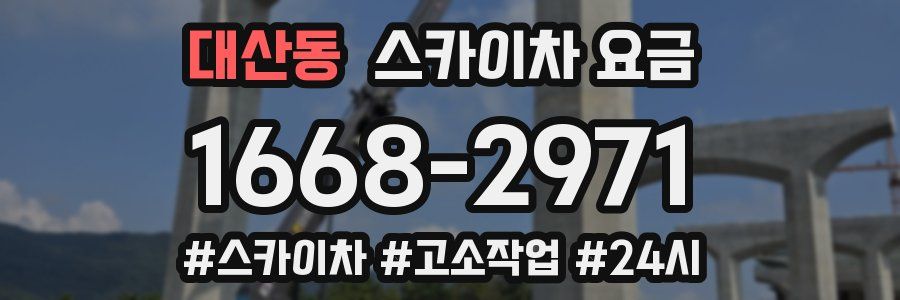 대산동 스카이차 요금