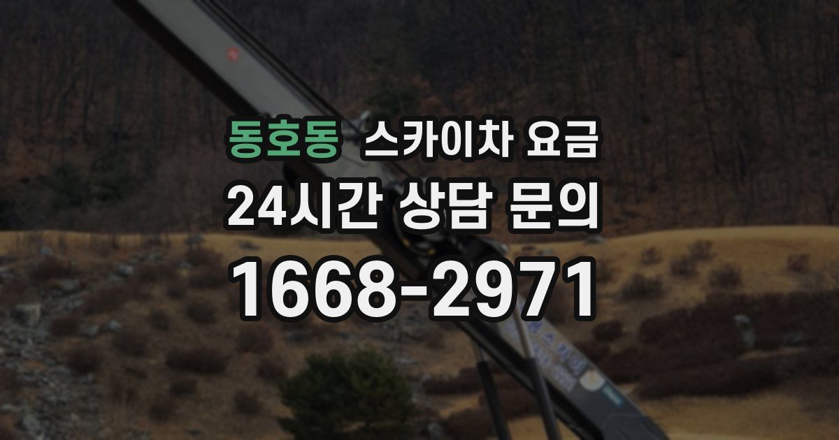동호동 스카이차 요금
