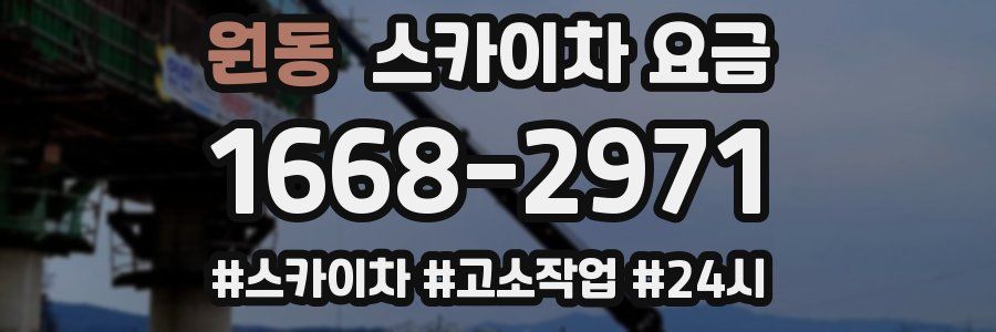 원동 스카이차 요금