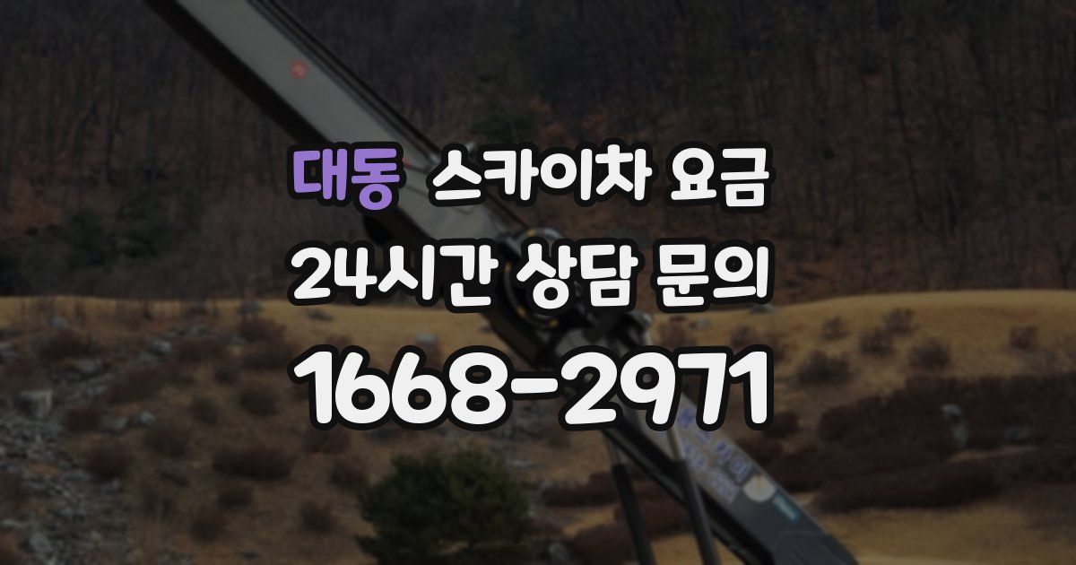 대동 스카이차 요금