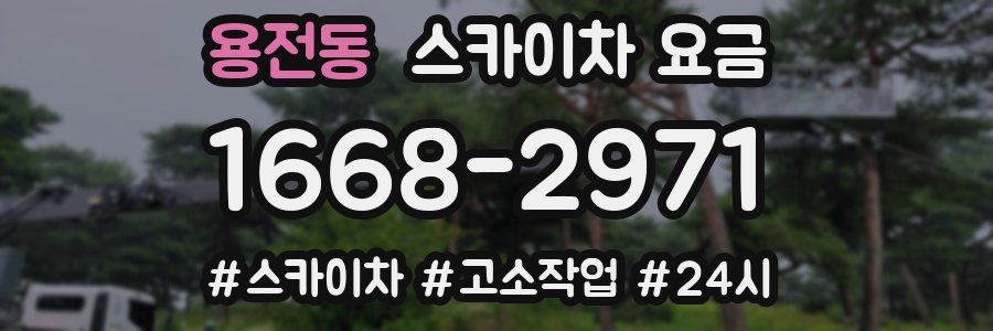 용전동 스카이차 요금