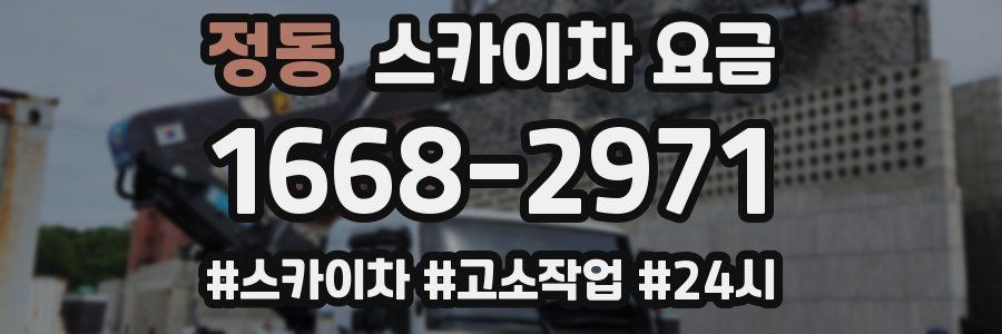 정동 스카이차 요금