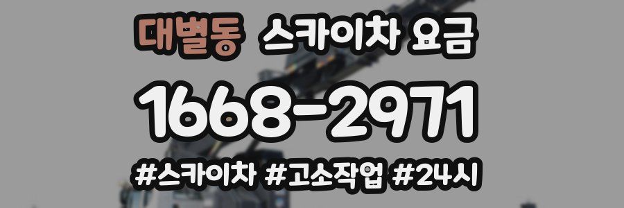 대별동 스카이차 요금