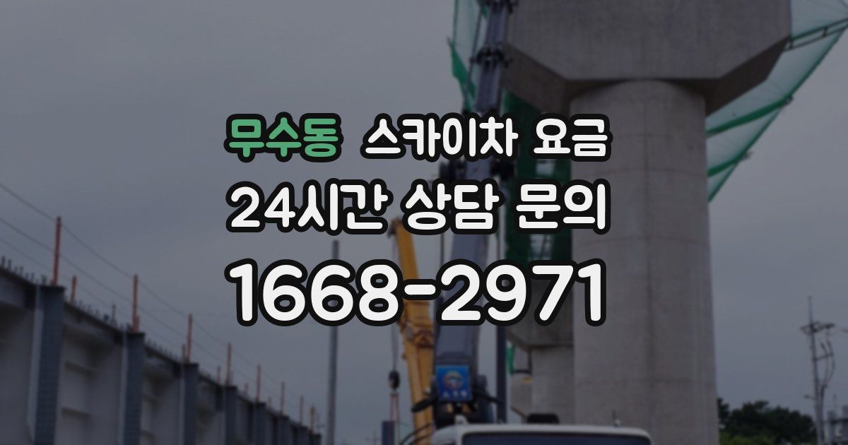 무수동 스카이차 요금