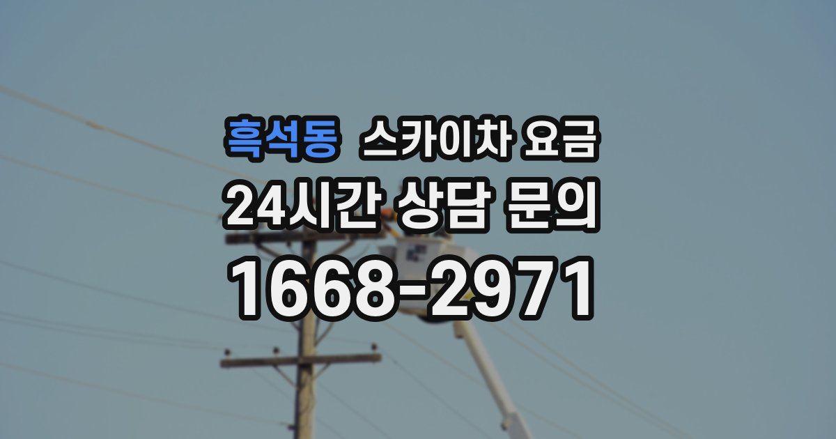 흑석동 스카이차 요금