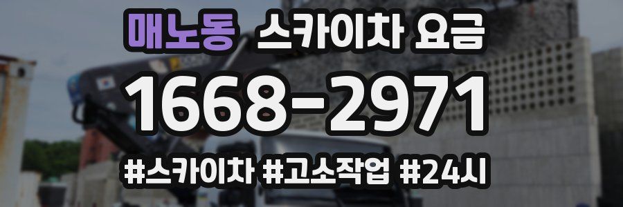 매노동 스카이차 요금