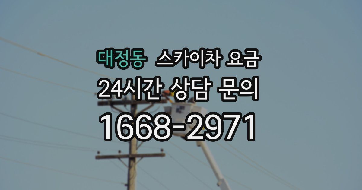 대정동 스카이차 요금