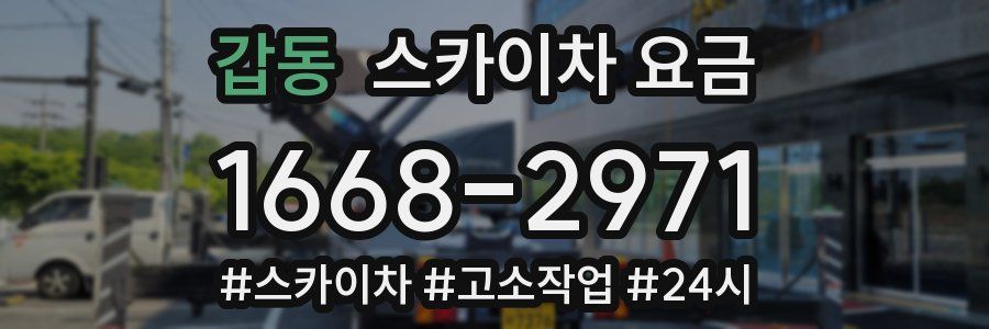 갑동 스카이차 요금