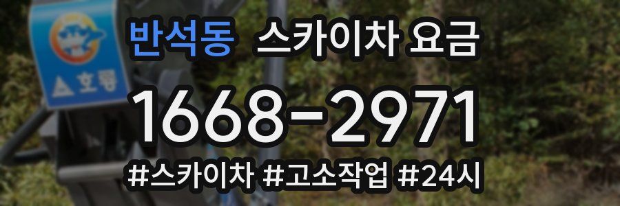반석동 스카이차 요금