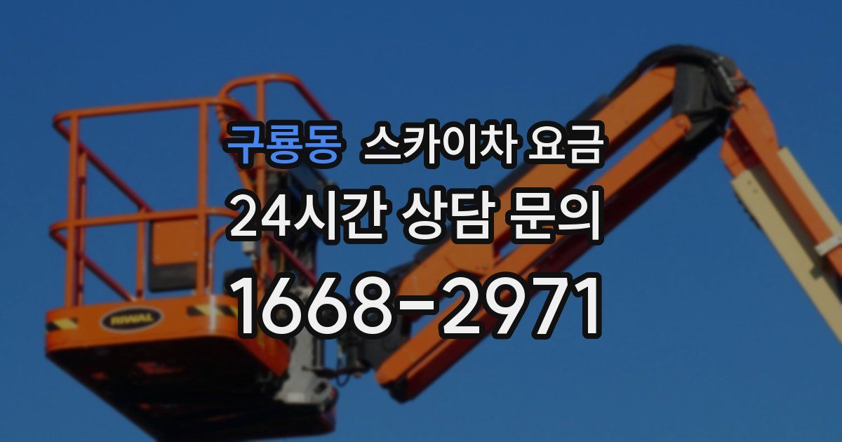 구룡동 스카이차 요금