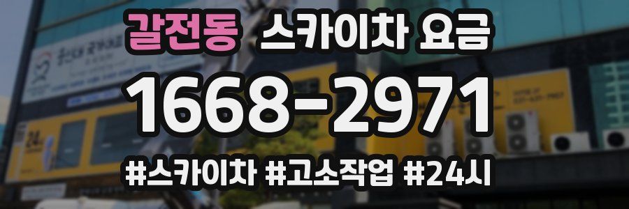 갈전동 스카이차 요금