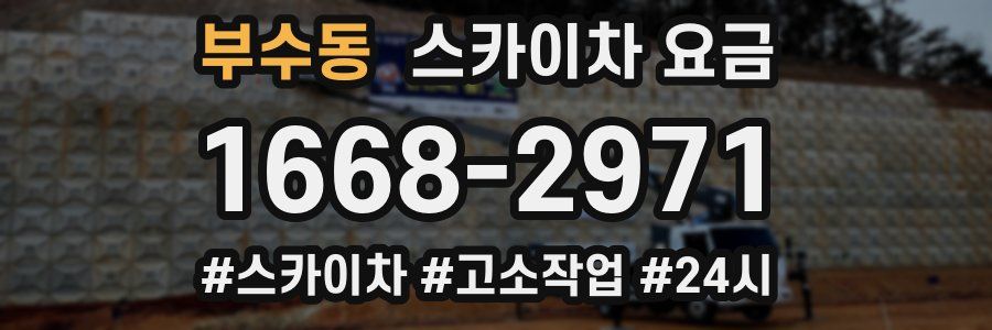 부수동 스카이차 요금