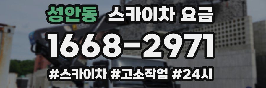 성안동 스카이차 요금