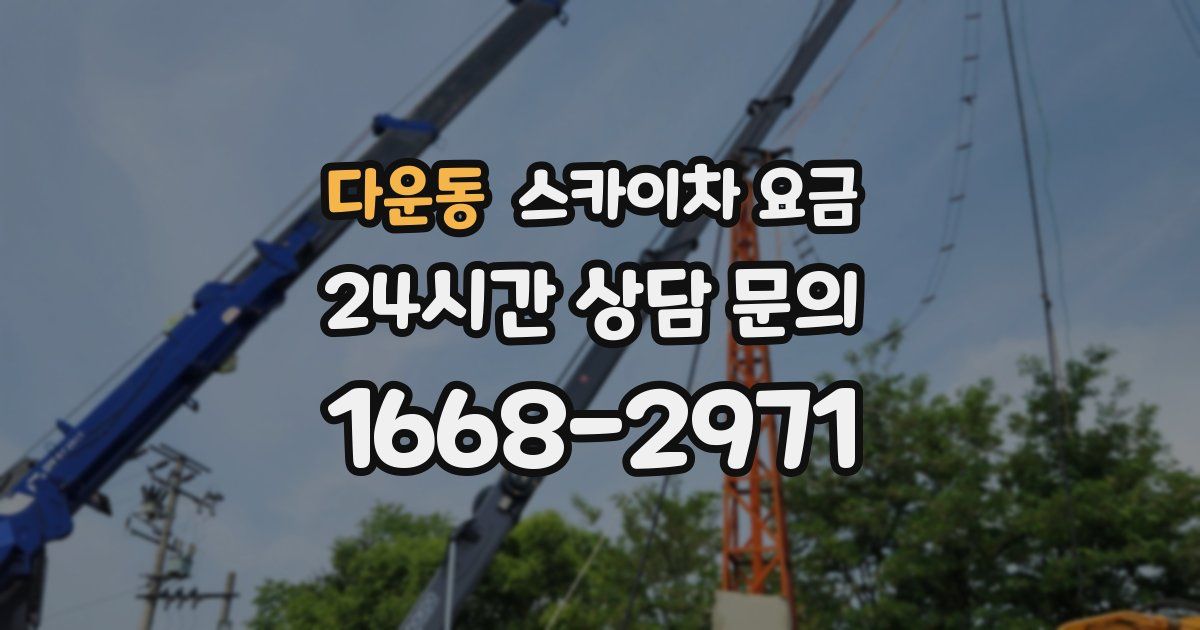 다운동 스카이차 요금