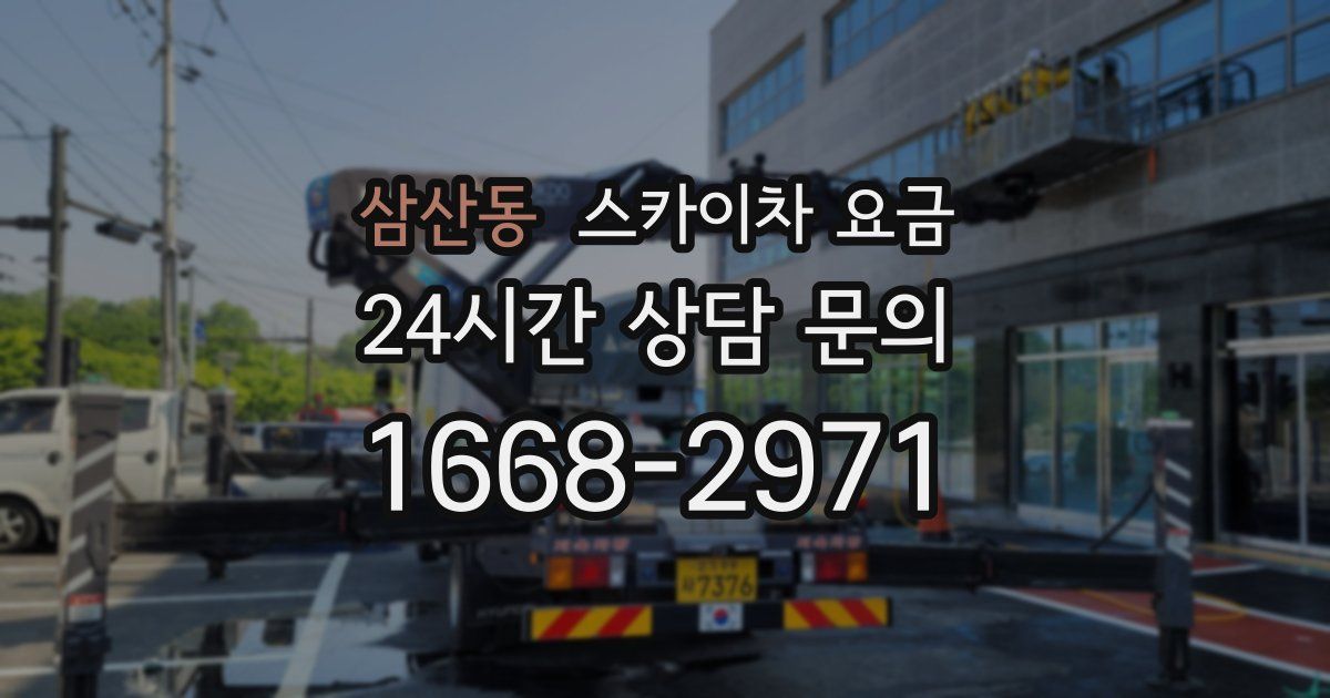 삼산동 스카이차 요금