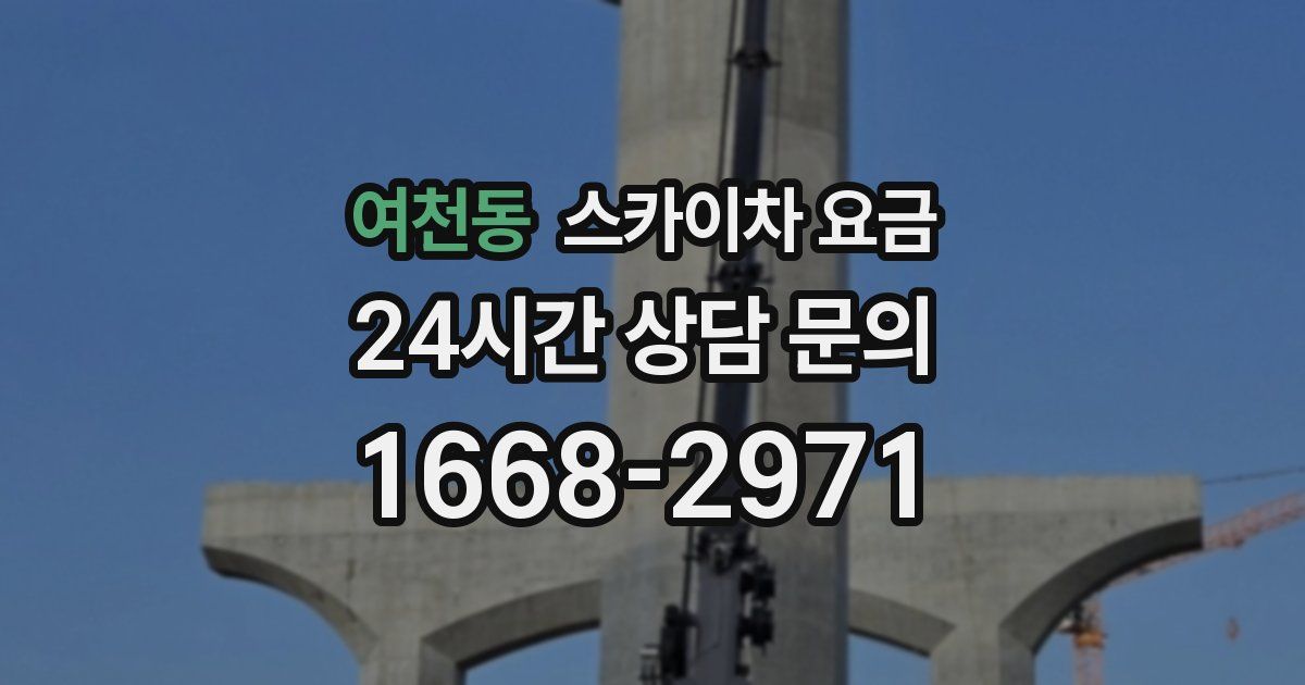여천동 스카이차 요금